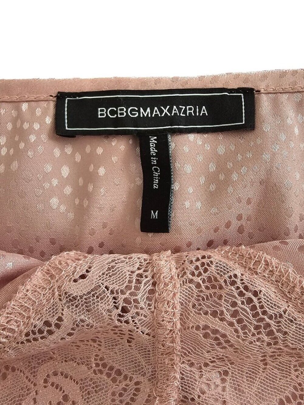 BCBGMaxAzria Satin Lace Cami & Shorts Set in Dusty Rose - Picture 3 of 15
